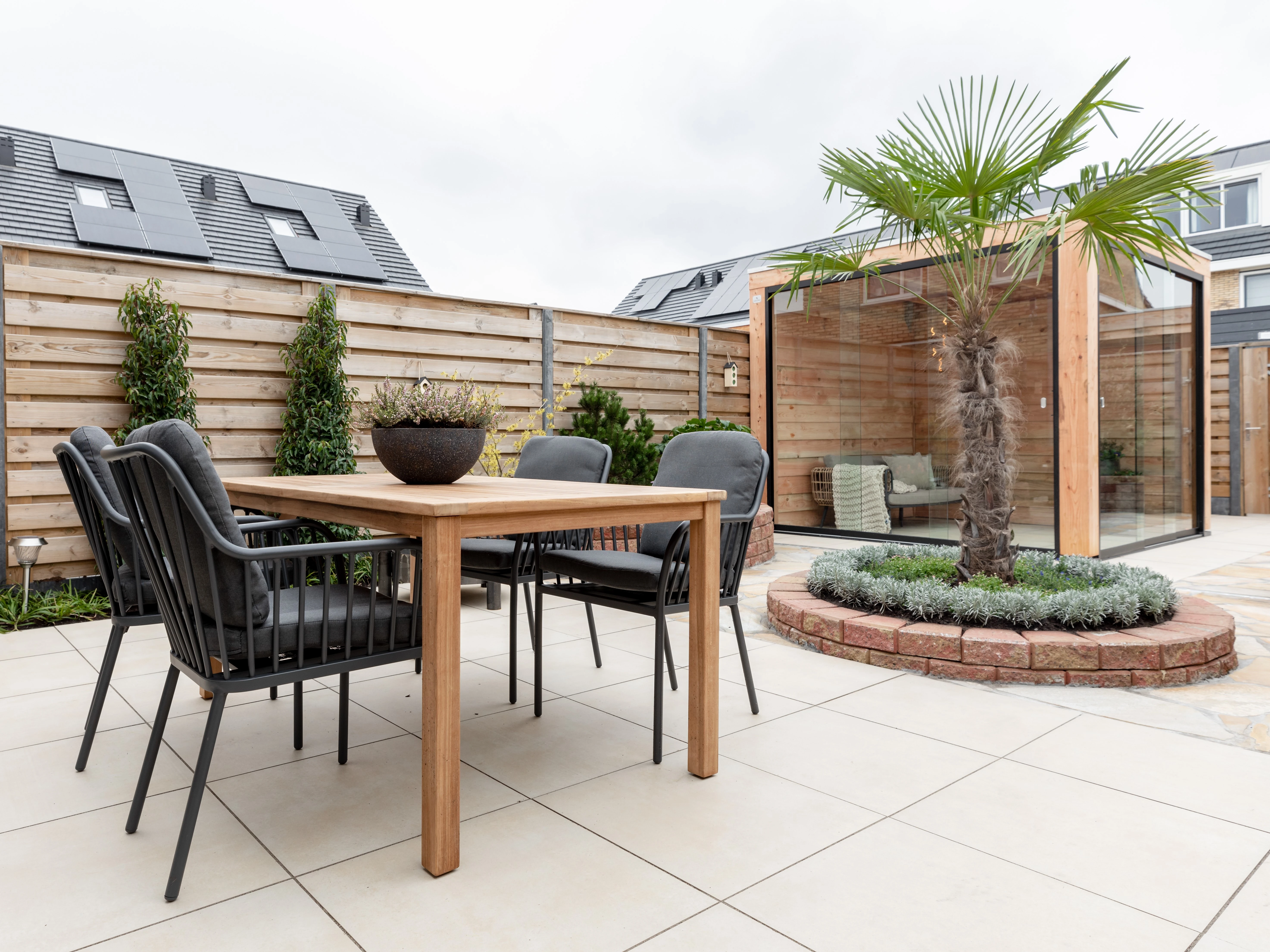 Douglas overkapping, 500 x 300, met achterwand en zijwand, Westwood Modern - Afbeelding 4